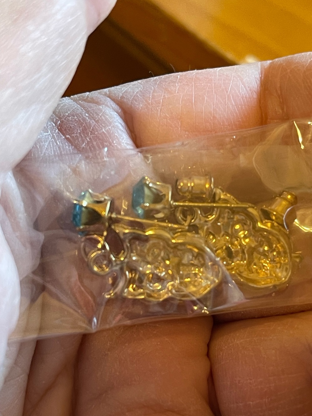 Gold Owl Charm Earrings with Teal Crystal Accents
NWOT - Picture 4 of 4